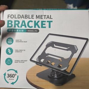 Foldable Metal Tablet Stand - Black